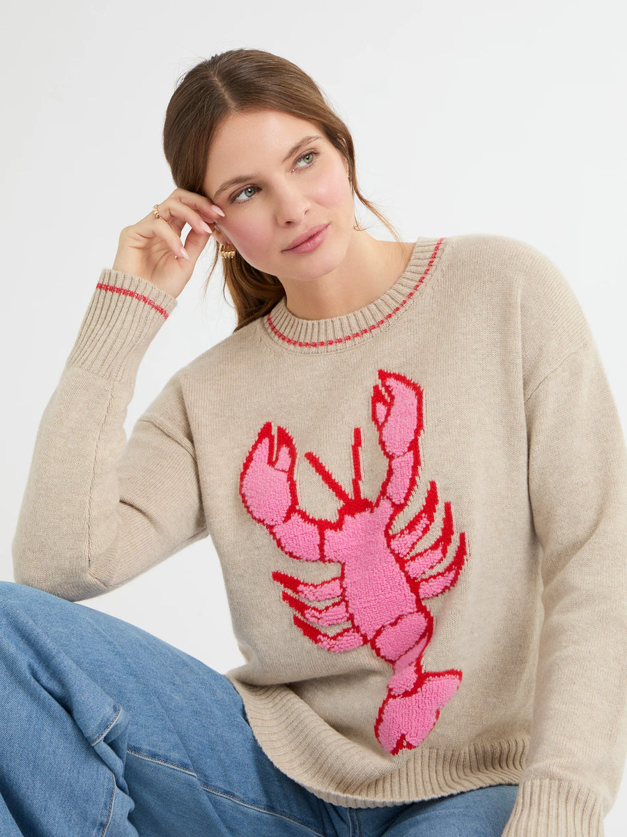 Lobster Cashmere Wool Sweater - Sand