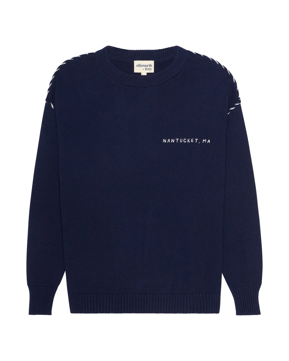 新品タグ付き❣️グッド グリーフCREWNECKNO SLEEVETOP ネイビー Riley ACK Lobster Crewneck - Navy