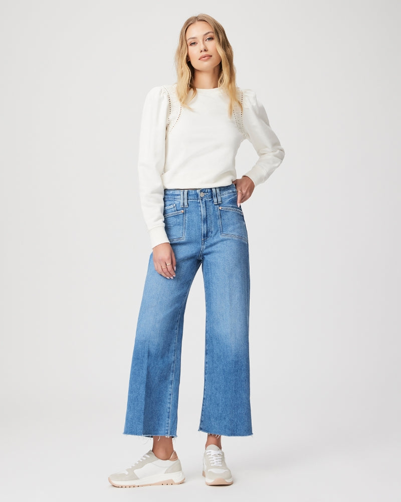 PAIGE Anessa High-Rise Wide-Leg Crop Jeans