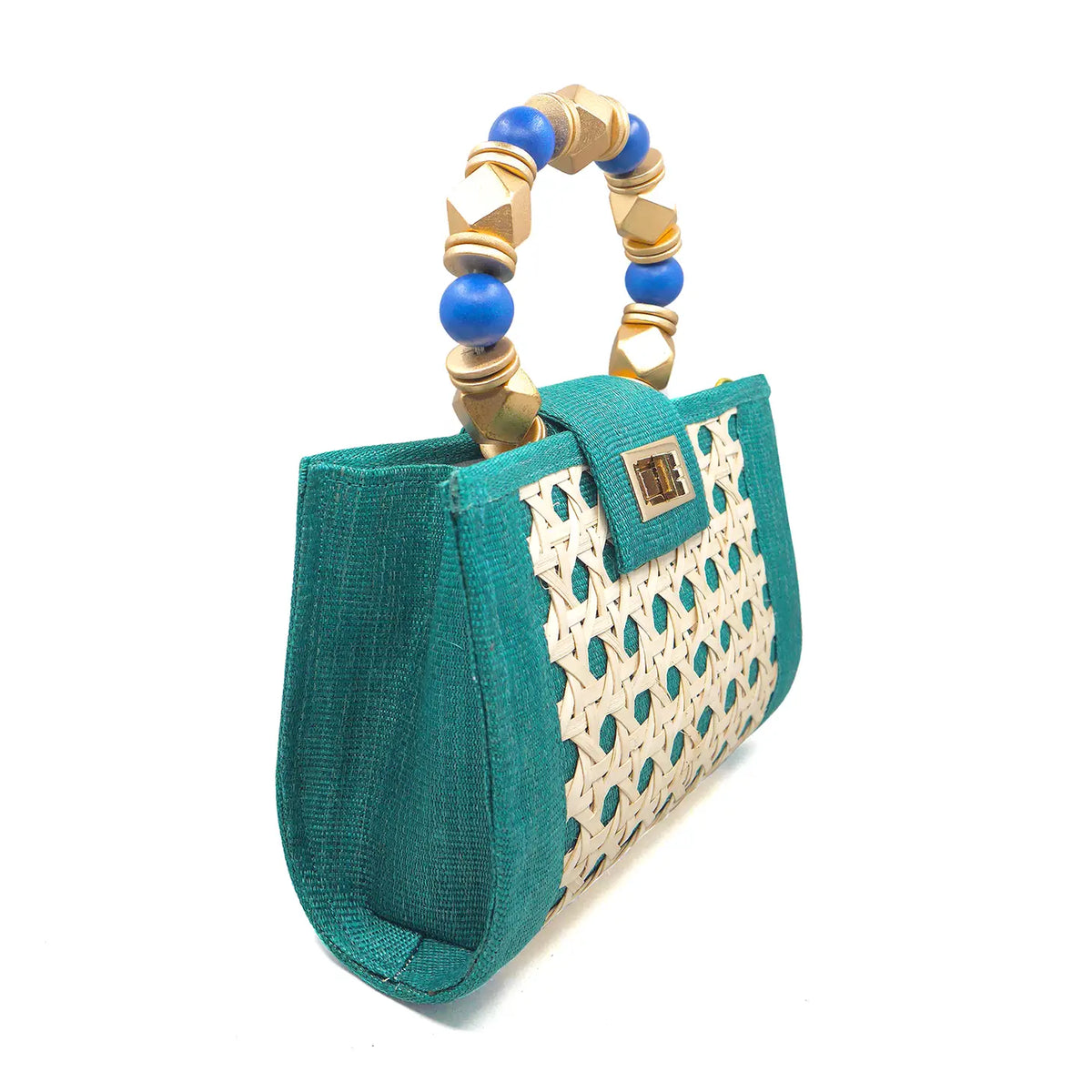 Soli & Sun Isabella Woven Rattan Handbag