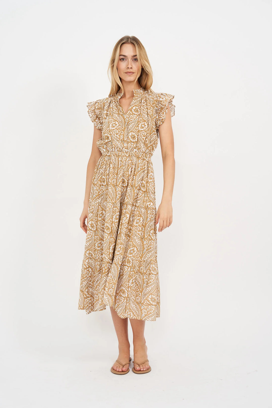 AURELIE MIDI DRESS- TINSEL LIMOGES PRINT