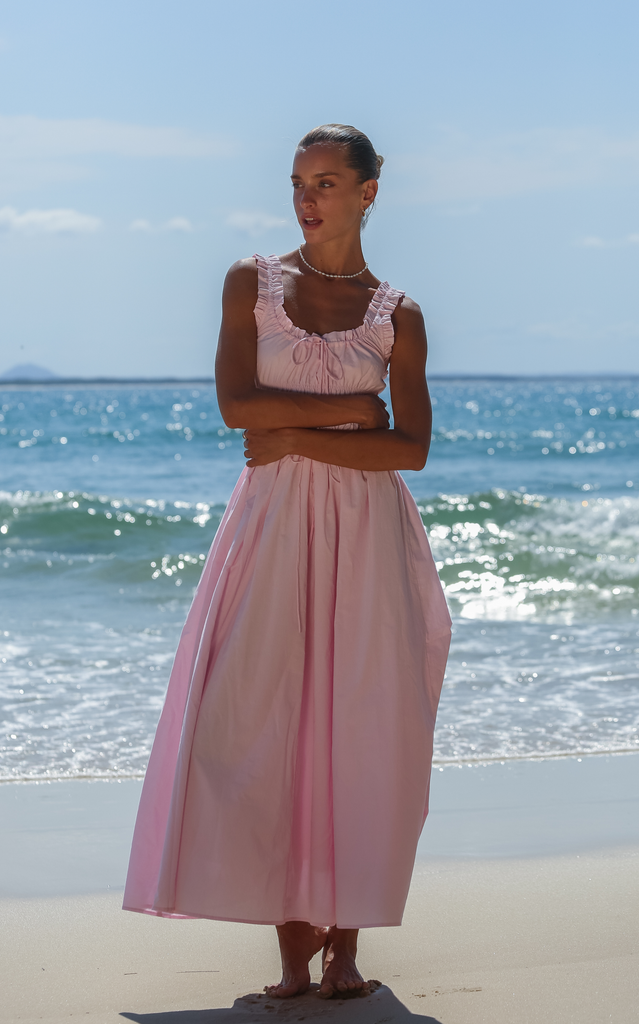 Violetta Organic Cotton Dress With Pockets – APANAKAH