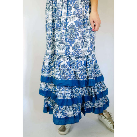 Jameson Midi Dress - Royal Print