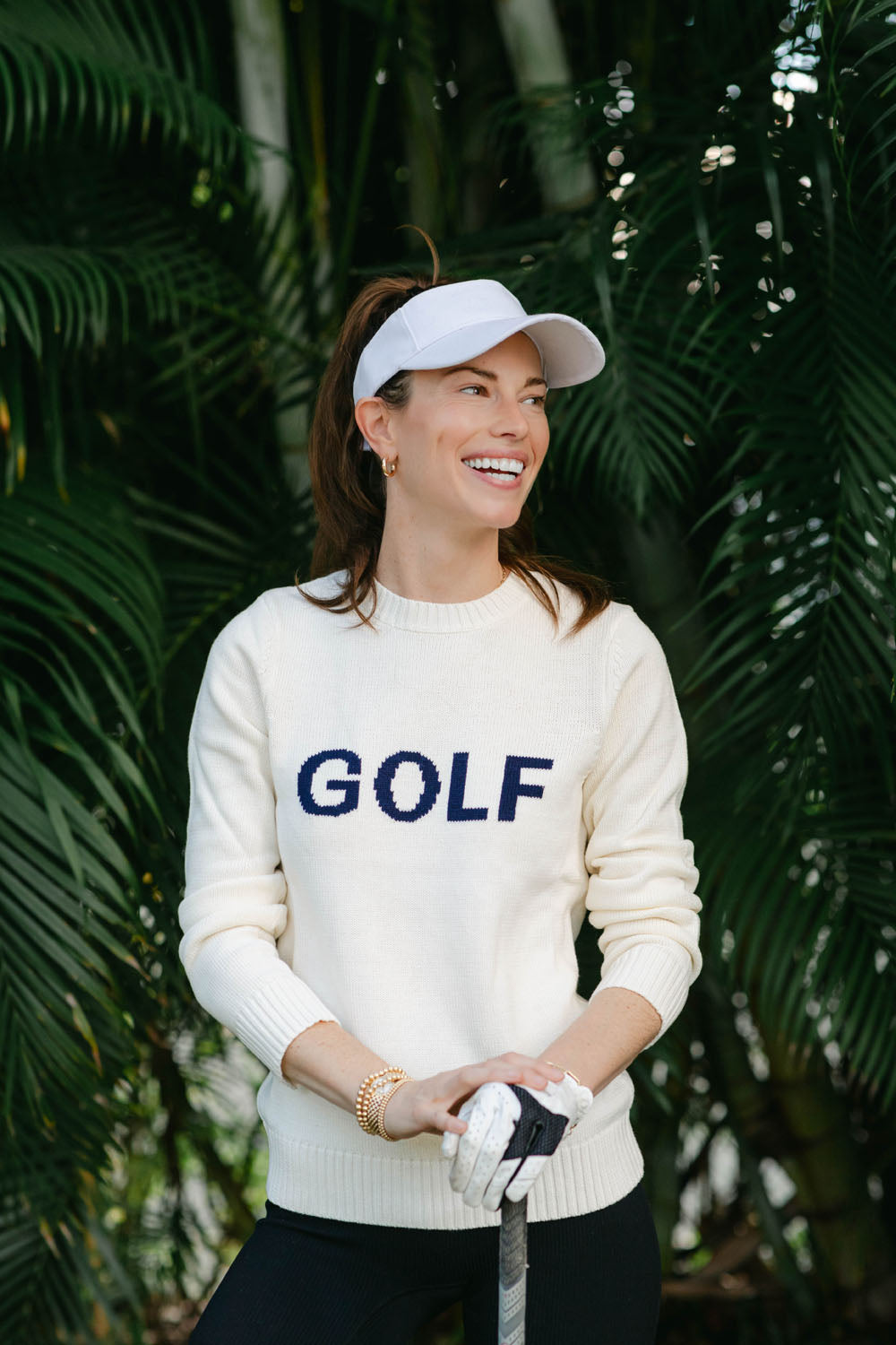 Ellsworth Ivey s Golf Classic Crew Ivory with Navy