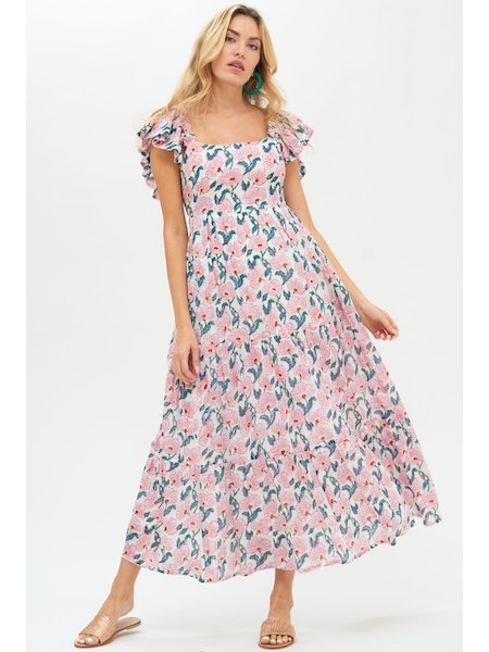 Oliphant Flirty Tie Back Maxi Dress