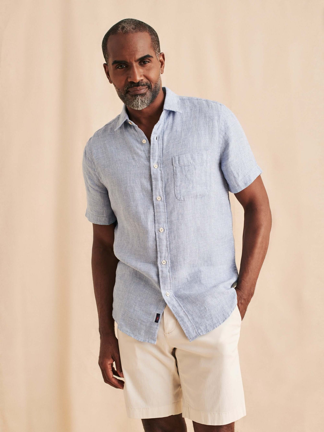 Faherty Laguna Linen Short Sleeve Shirt