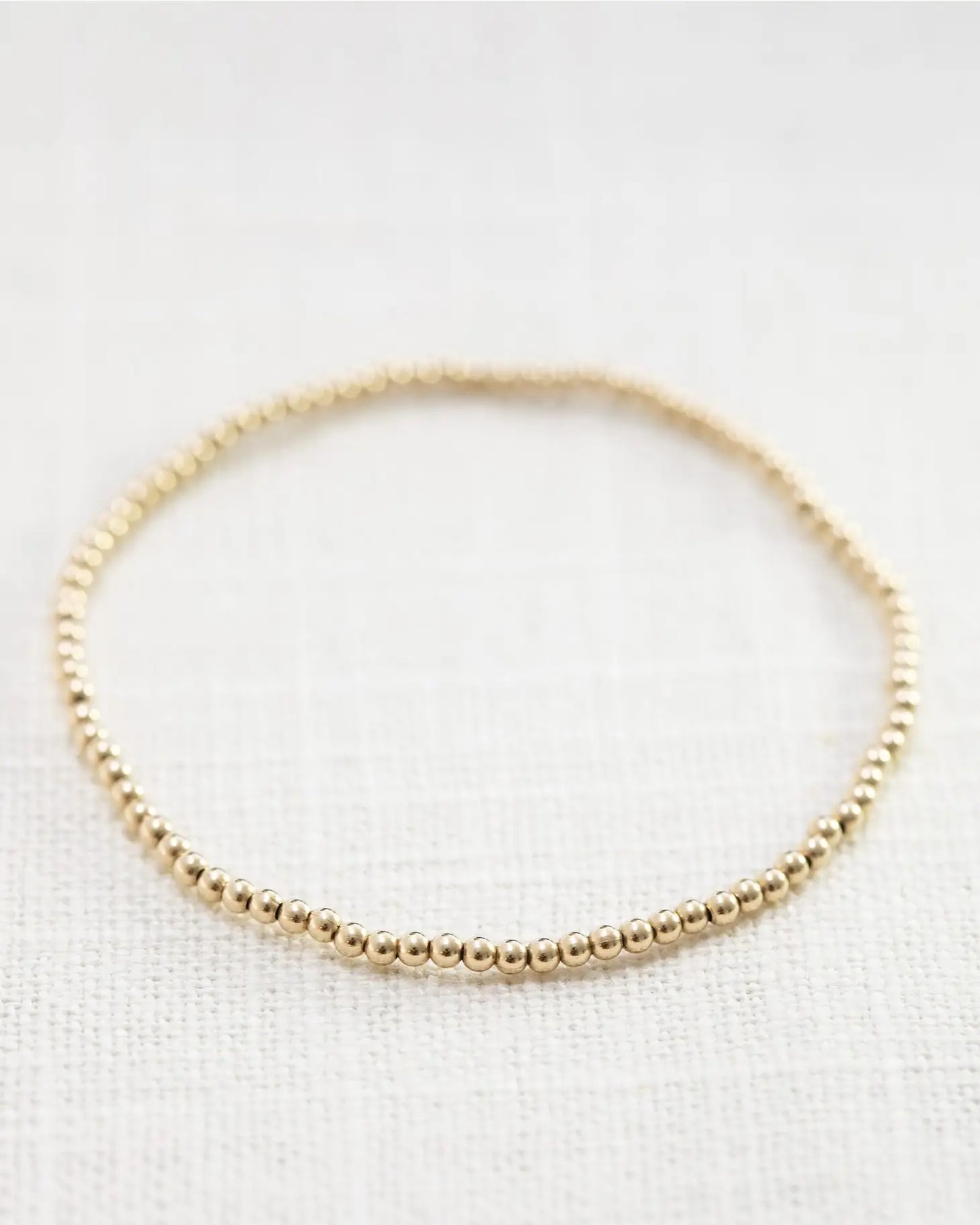 2MM Gold filled Bead Bracelet